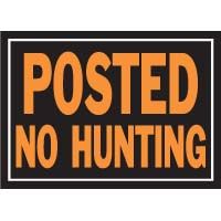 Posted No Hunting Sign