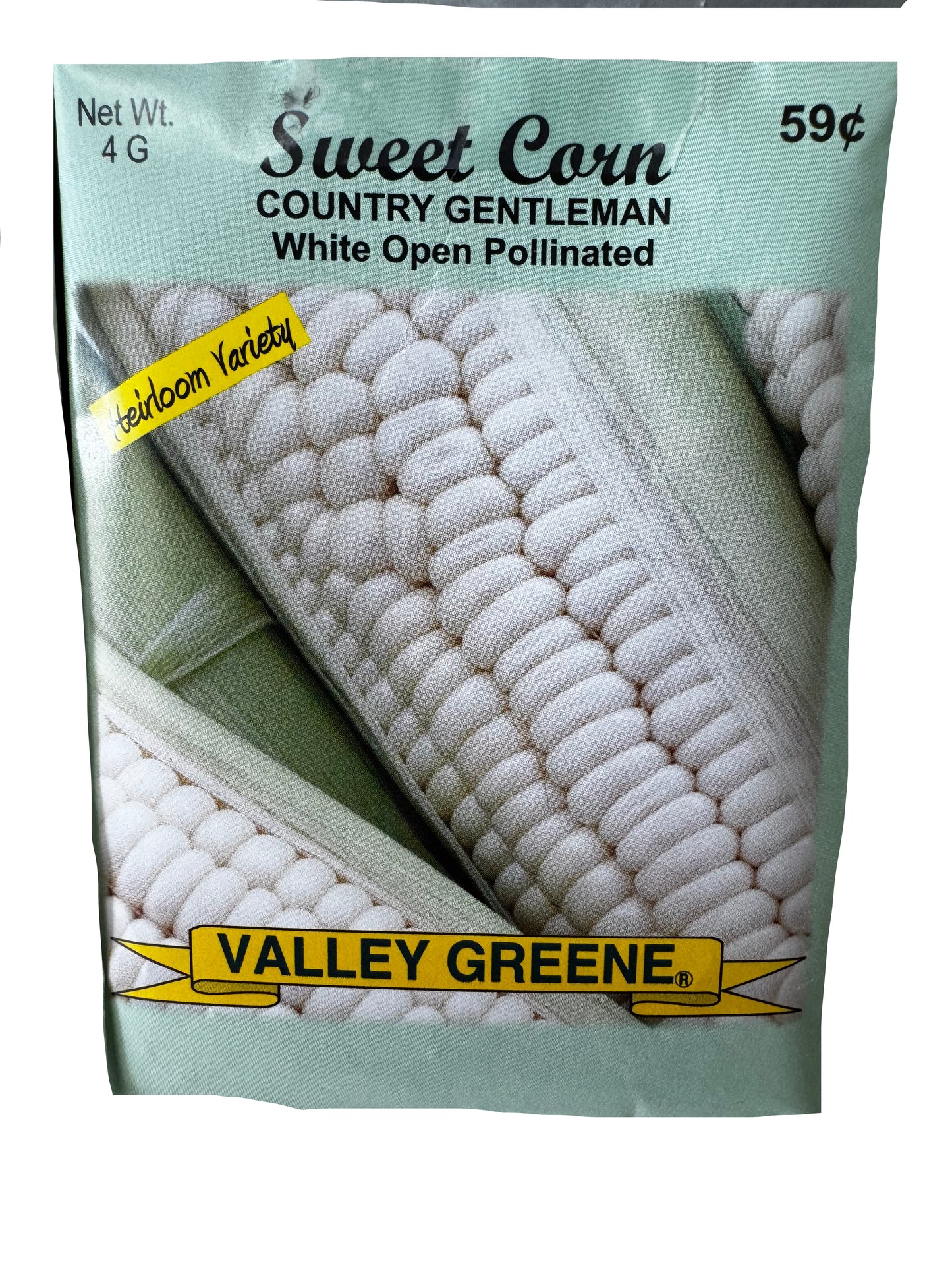 Sweet Corn - Country Gentleman White Open Pollinated - Seed Packet