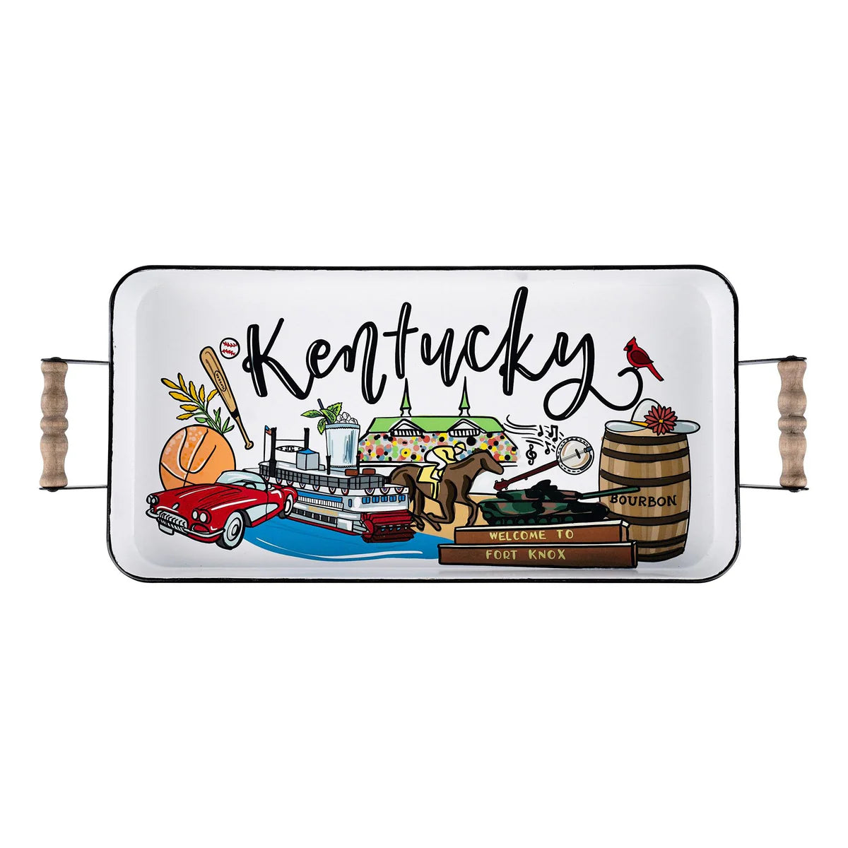 State of Kentucky Landmark Enamel tray
