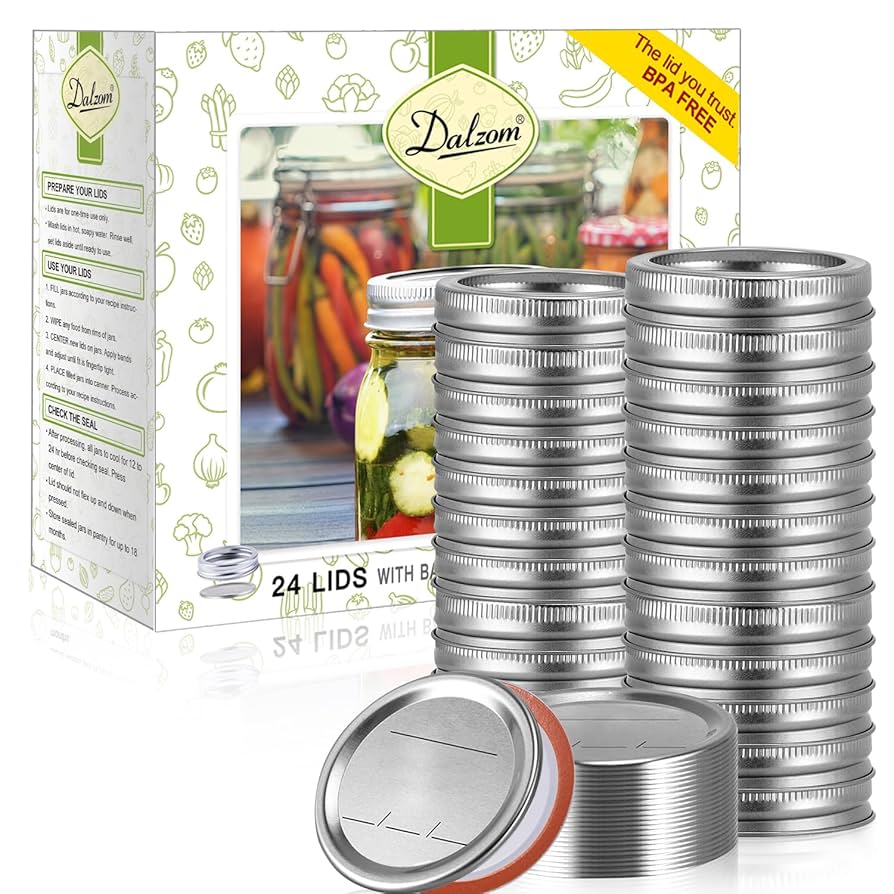 Canning Lids with Bands - Wide Mouth 48 pieces