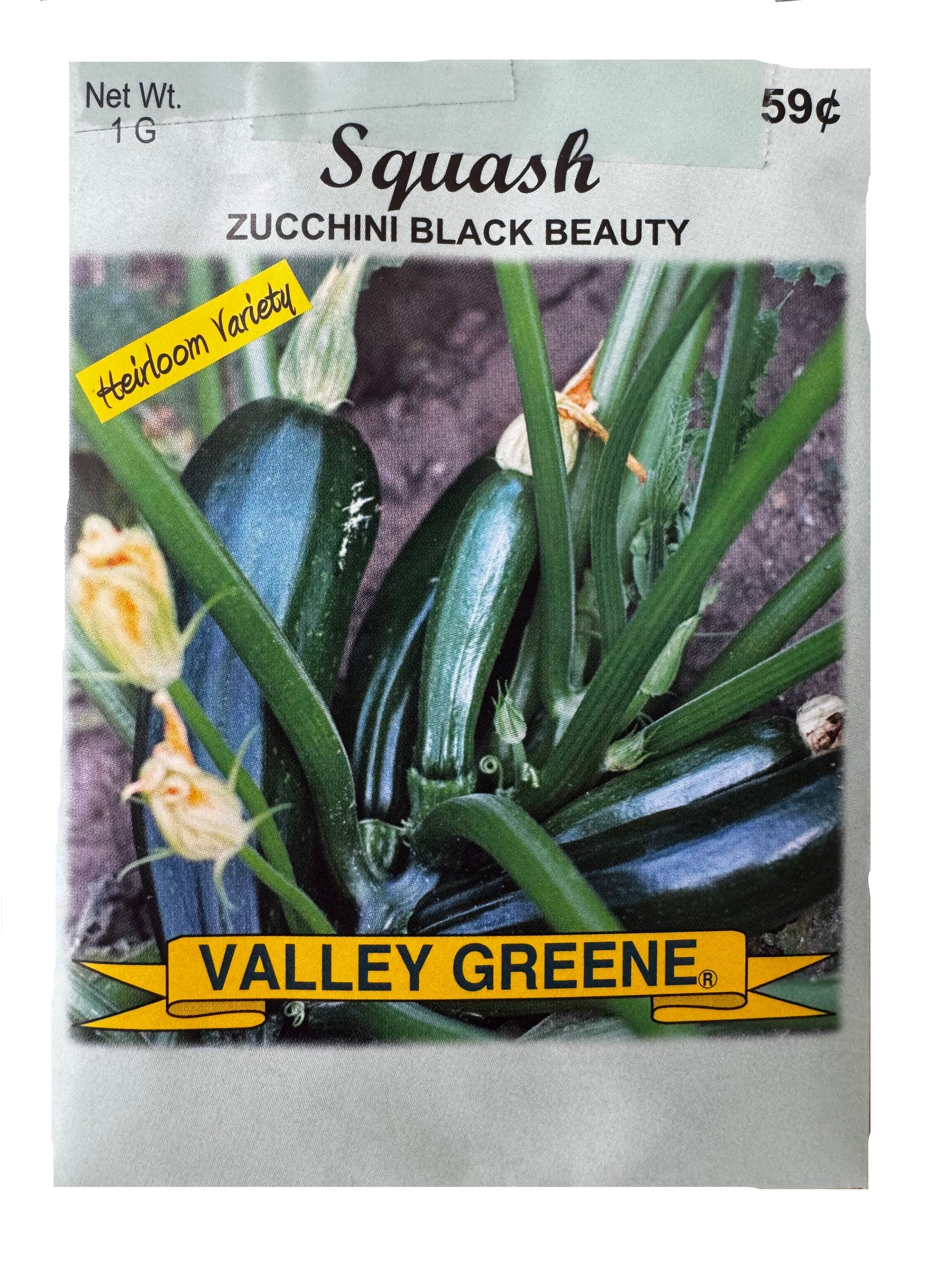 Squash - Zucchini Black Beauty Seed Packet