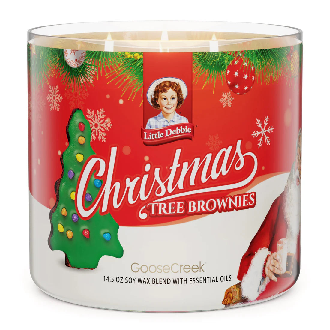 Christmas Tree Brownies Little Debbie 3 Wick Candle