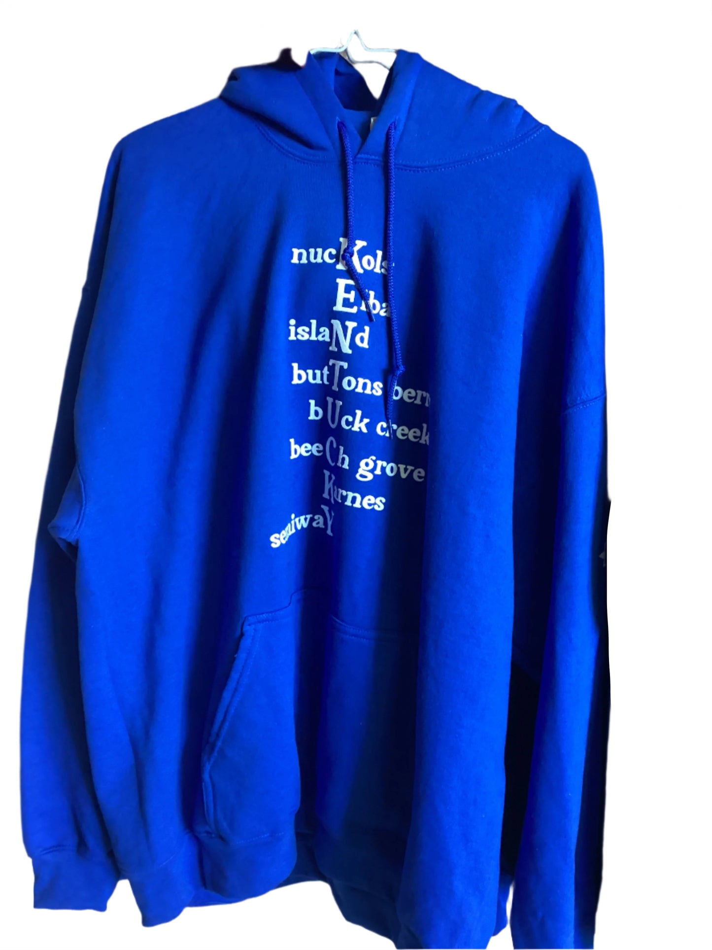 Custom Gildan Heavy Blend Azure and White Kentucky Sweatshirt