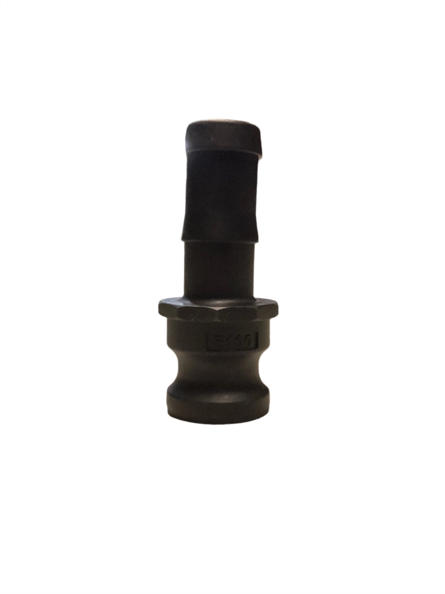 1in Type E adapter Male adapter X hose shank black polypropylene cam lock fitting (BFOE100-PP)