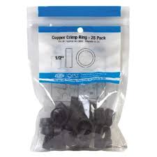 1/2" Pex Crimp Rings/ 25 bag