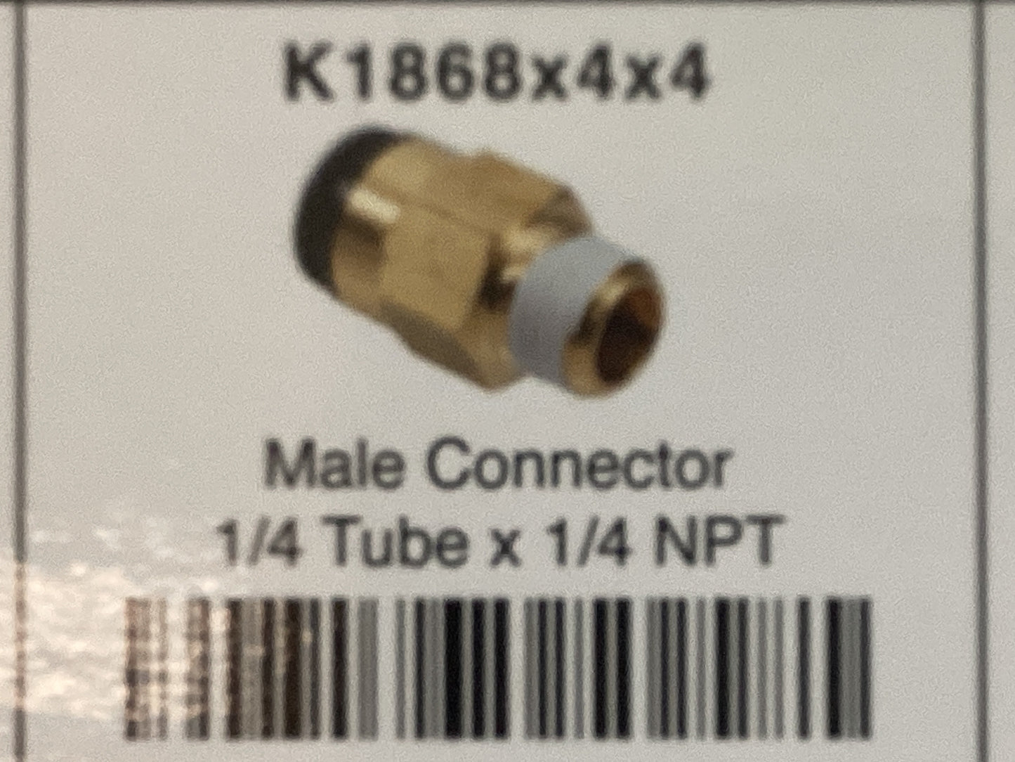 Male connector 1/4 tube x 1/4 NPT