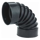 4" 90 Deg Corrugated Snap Elbow