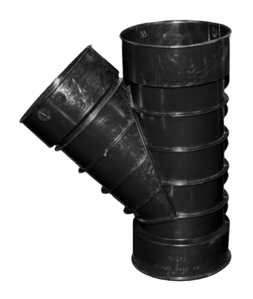 6" x6" 45-Degree Corrugated Why Fittings / Y