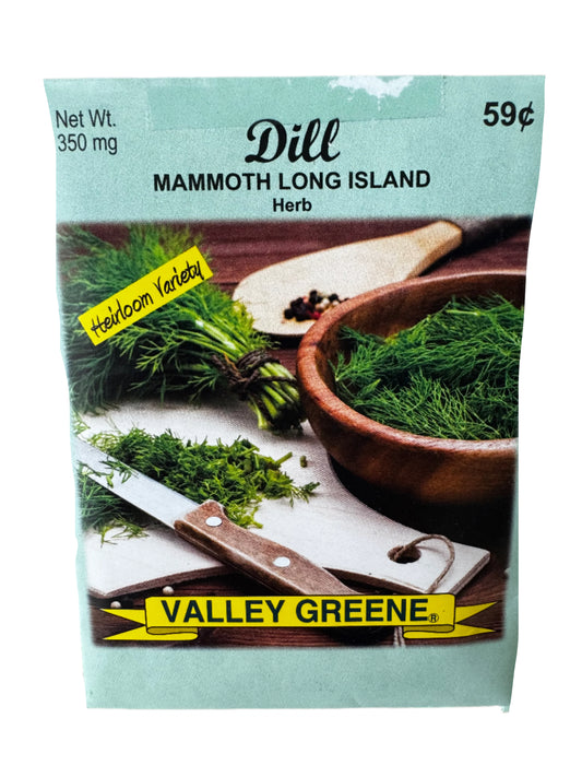 Dill - Mammoth Long Island Herb Seed Packet
