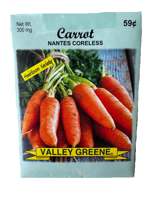 Carrot - Nantes Coreless Seed Packet