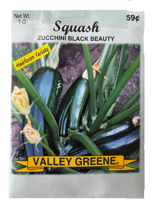 Squash - Zucchini Black Beauty Seed Packet