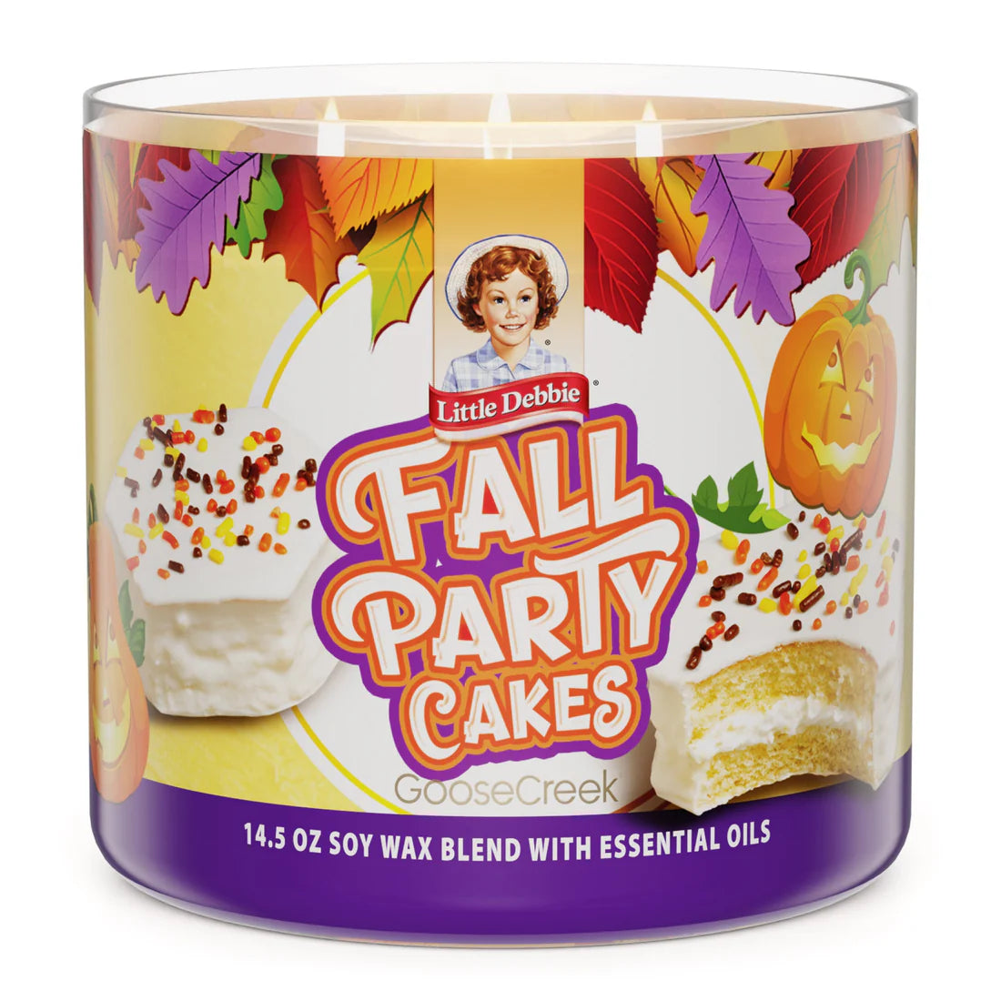 Fall Party Cakes Little Debbie 3 Wick Candle