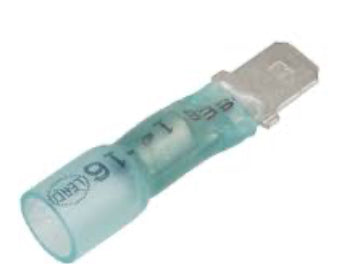 16-14 gauge 1/4 male Q-S (P-MCT-2) heat shrink terminal