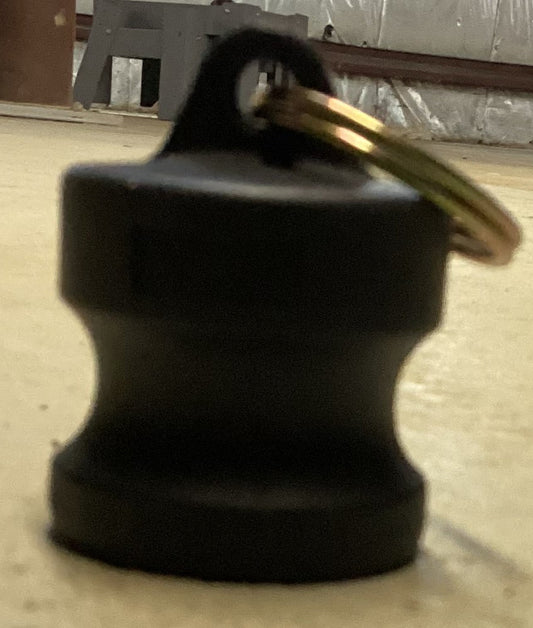 1in Type DP Dust Plug Male End Adapter Black Polypropylene Cam Lock Fitting (BFODP100-PP)