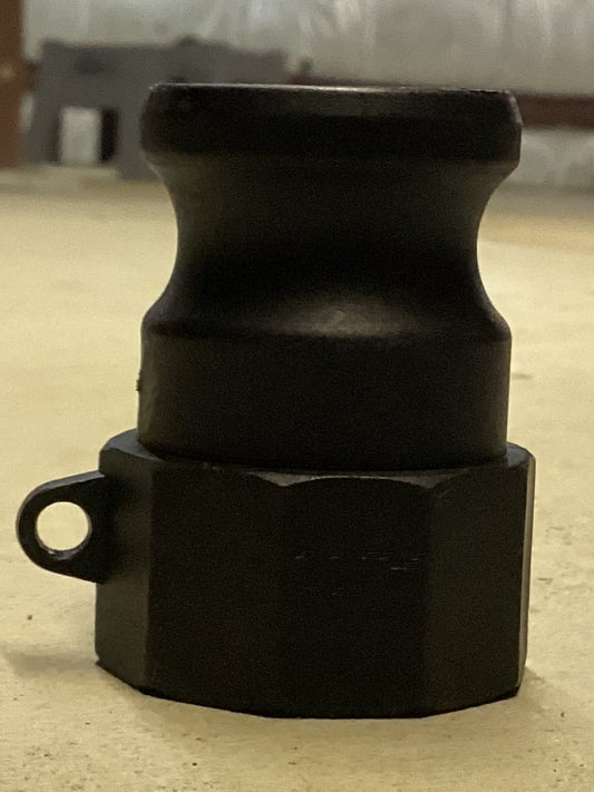 1in Male Adapter X Female NPT Thread-Type A Adapter- Black Polypropylene Cam Lock Fitting (BFOA100-PP)