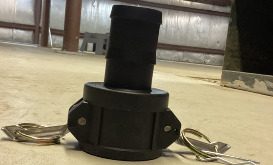 1-1/2 in type C coupler female coupler X hose shank black polypropylene cam lock fitting (BFOC150-PP)