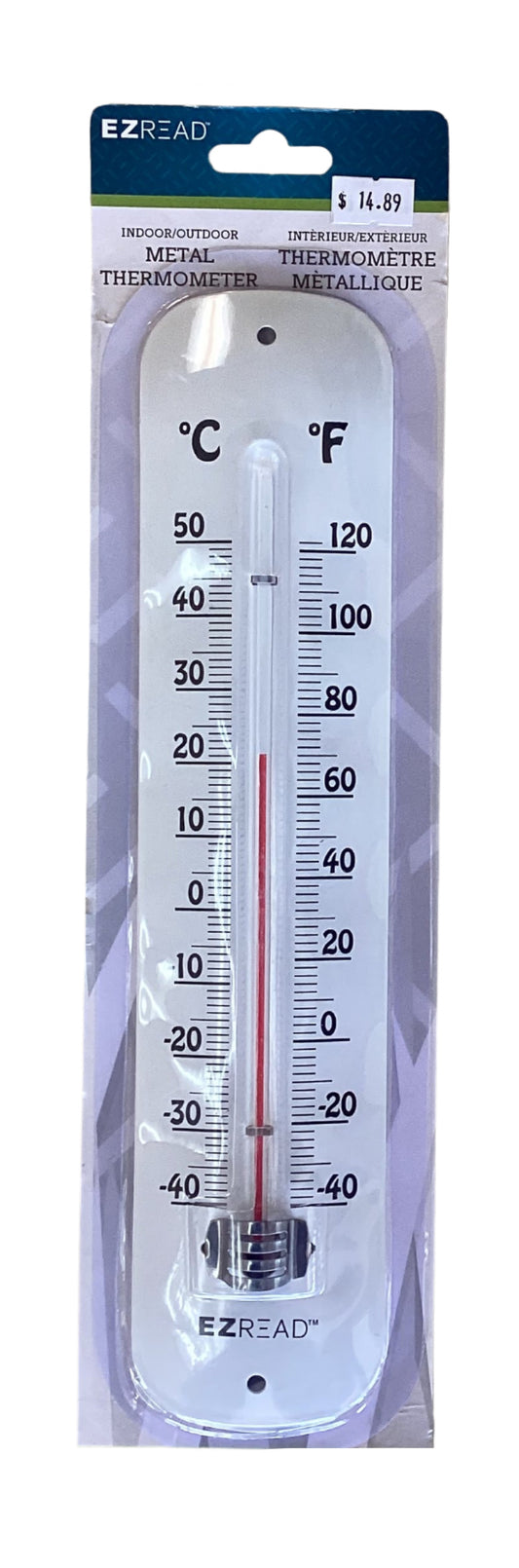 Indoor/ Outdoor Metal Thermometer