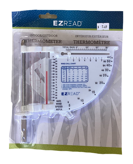 Indoor/ Outdoor Thermometer Wind Chill Chart