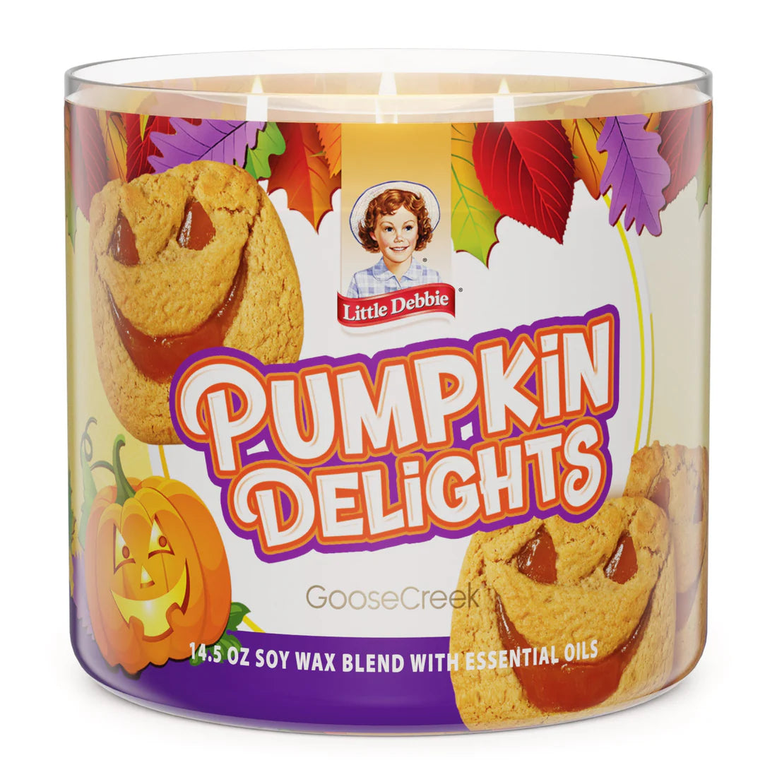 Pumpkin Delights Little Debbie 3 Wick Candle