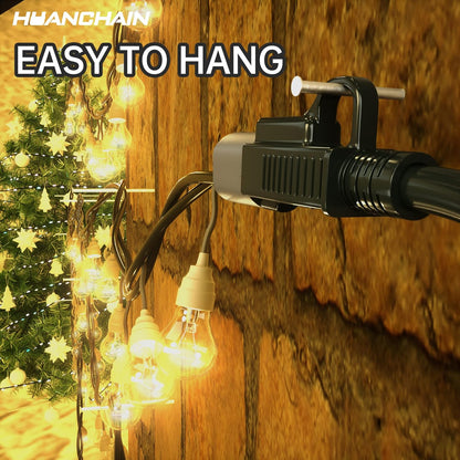 50 ft Black Extension Cord Indoor/ Outdoor