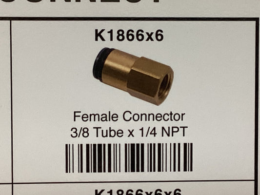 Female connector 3/8 tube x 1/4 NPT