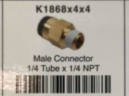 Male connector 1/4 tube x 1/4 NPT