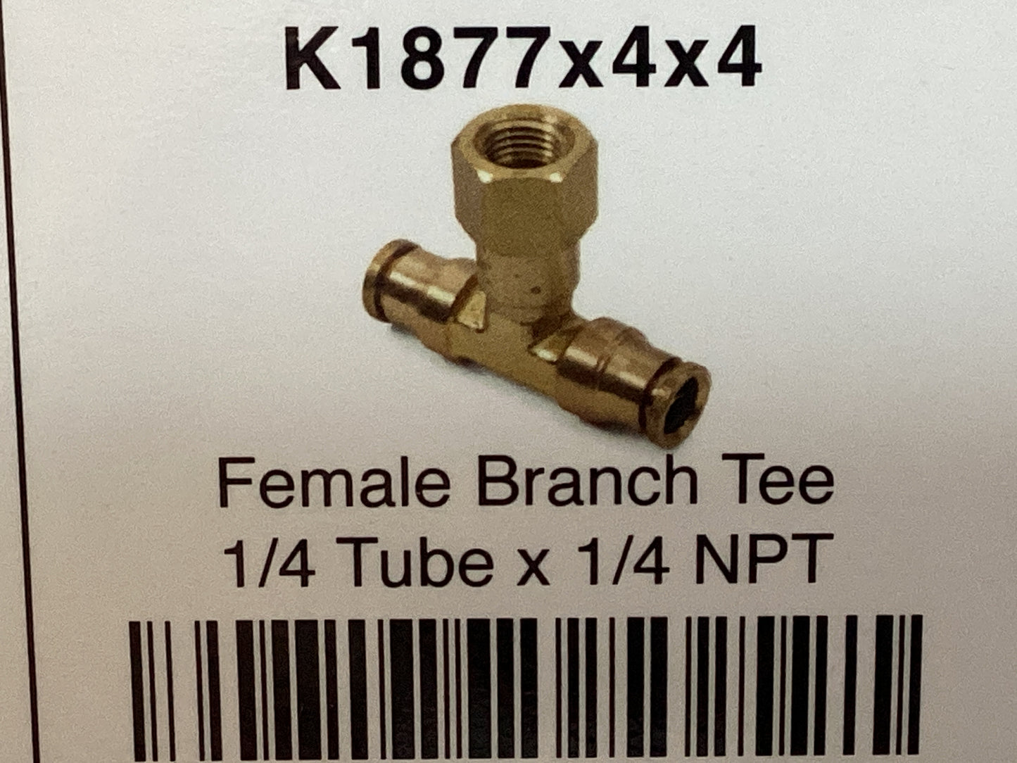 Female branch tee 1/4 tube x 1/4 NPT