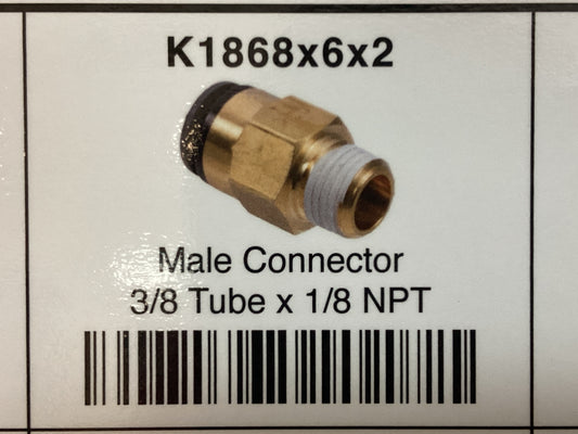 Male connector 3/8 tube x 1/8 NPT
