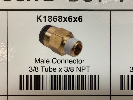 Male connector 3/8 tube x 3/8 NPT