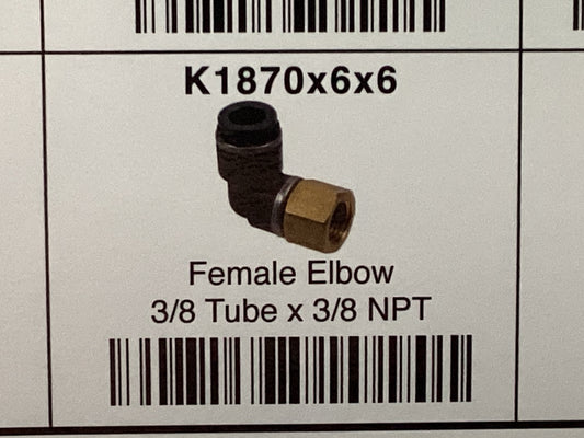 Female elbow 3/8 tube x 3/8