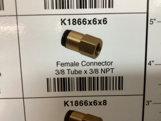 Female connector 3/8 tube x 3/8 NPT