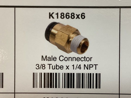 male connector 3/8 tube x 1/4 NPT