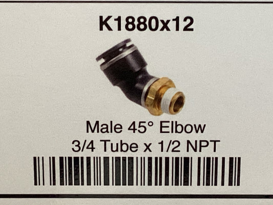 Male 45 elbow 3/4 tube x 1/2