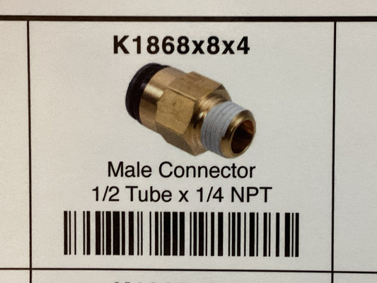 Male connector 1/2 tube x 1/4 NPT