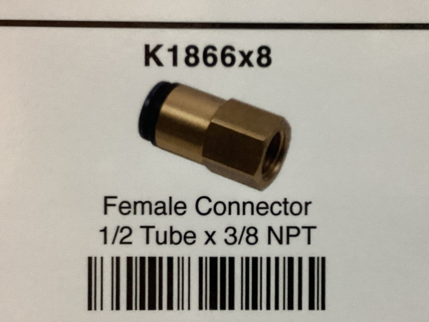 Female connector 1/2 tube x 3/8 NPT