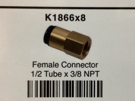 Female connector 1/2 tube x 3/8 NPT