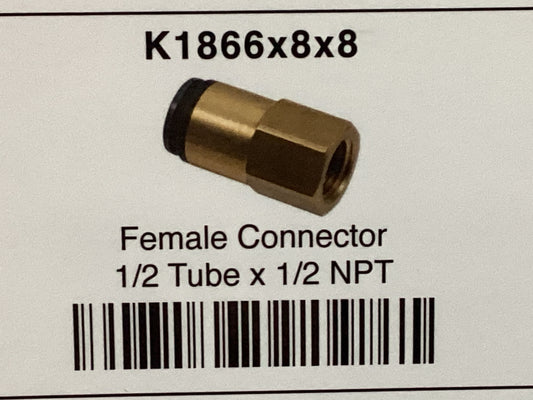Female connector 1/2 tube x 1/2 NPT