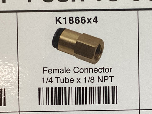 Female connector 1/4 tube 1/8 NPT