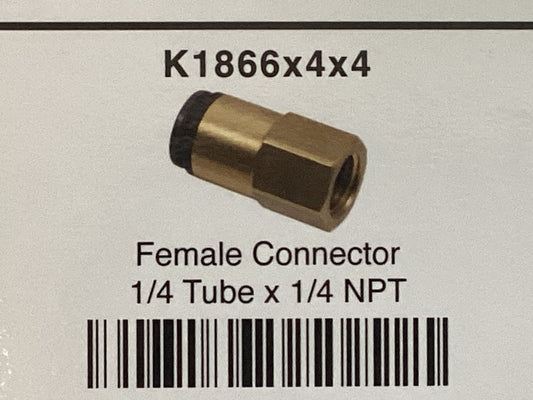 Female connector 1/4 tube x 1/4 NPT