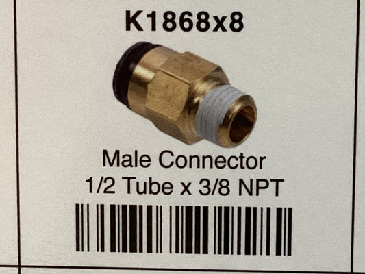 Male connector 1/2 tube x1/2 NPT