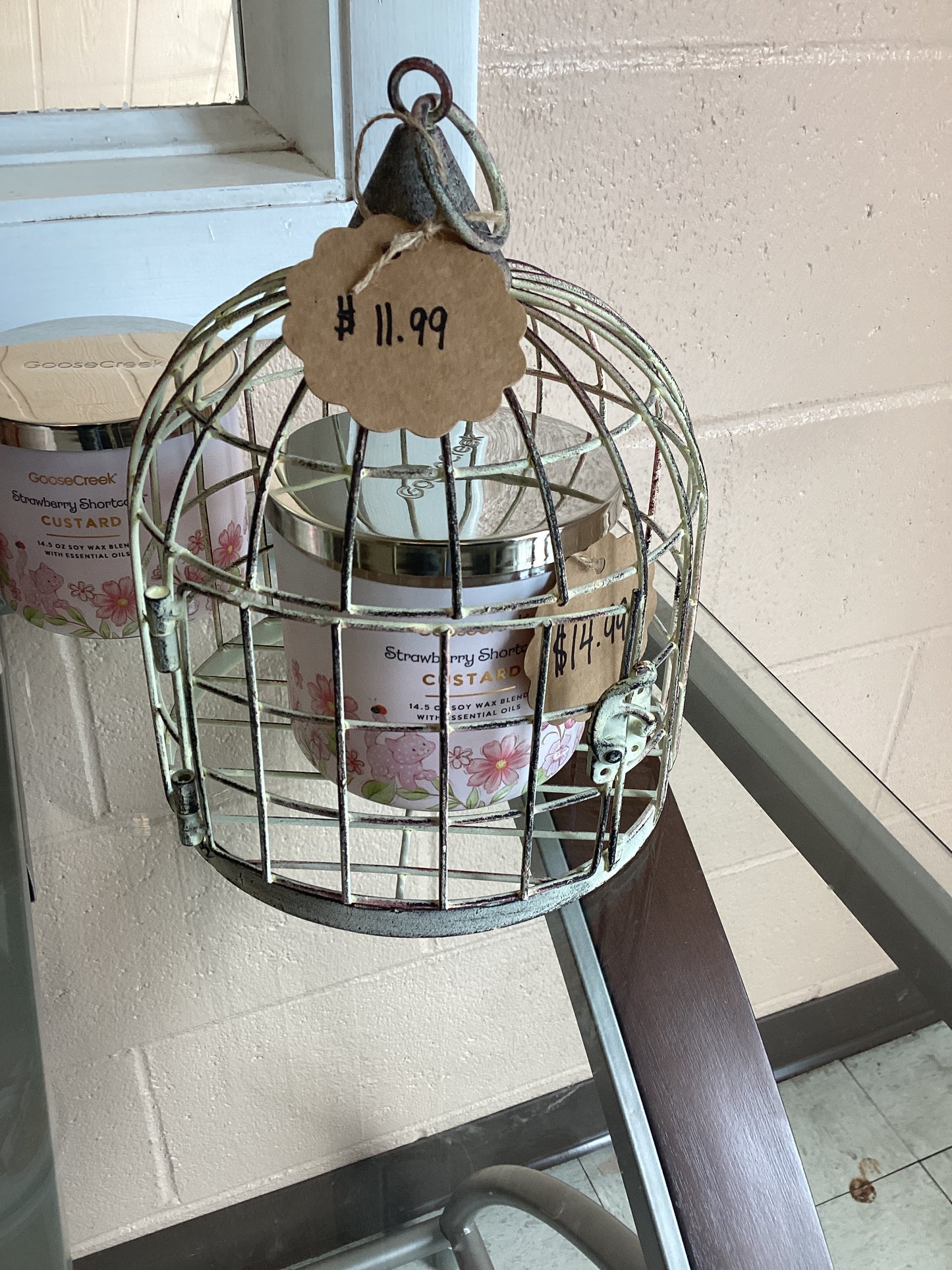 Metal Bird Cage Candle Holder