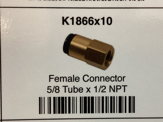 Female connector 5/8 tube x 1/2 NPT