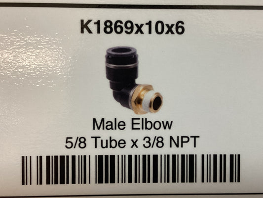 Male elbow 5/8 tube x 3/8 NPT