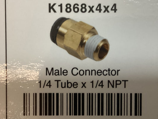 Male connector 1/4 tube 3/8 NPT