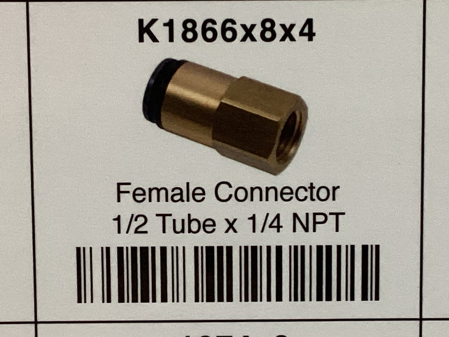 Female connector 1/2 tube x 1/4 NPT