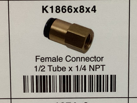 Female connector 1/2 tube x 1/4 NPT