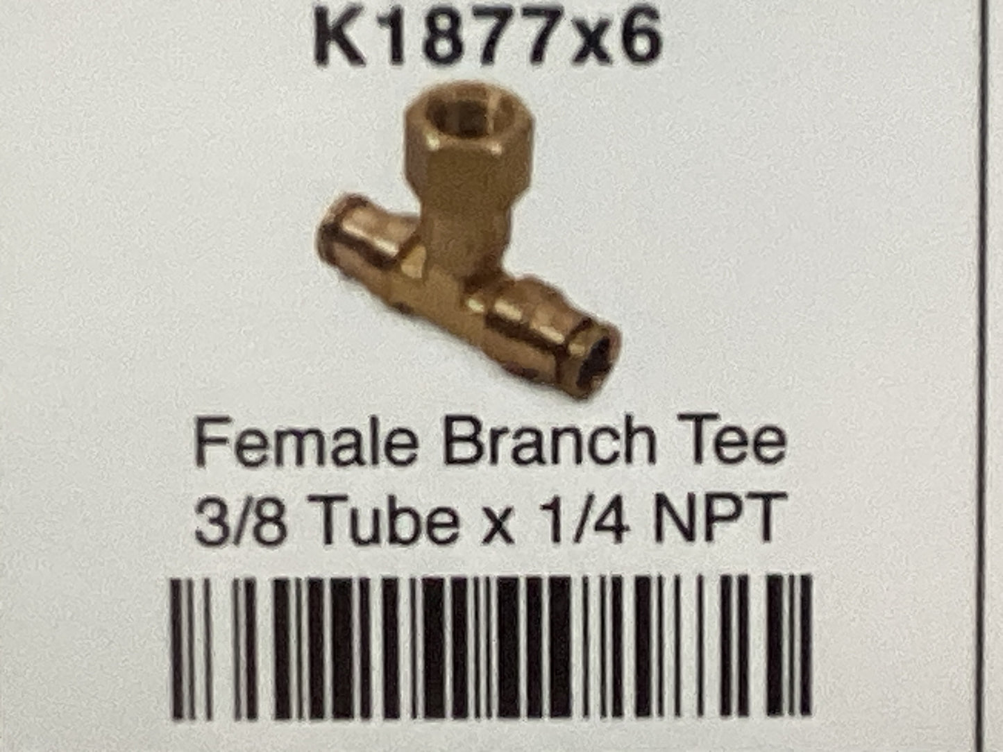 Female branch tee 3/8 tube x 1/4 NPT