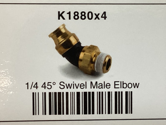 1/4 45 swivel male elbow