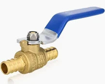 1/2" Pex Ball Valve Brass