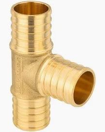 1" Pex Tee Brass